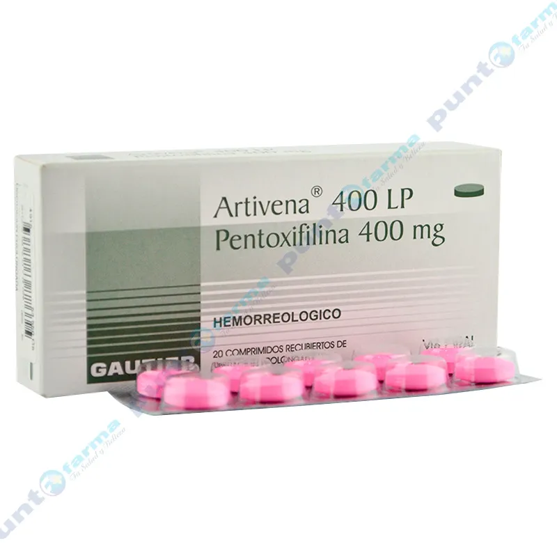 Artivena LP Pentoxifilina 400 mg - Caja de 20 comprimidos