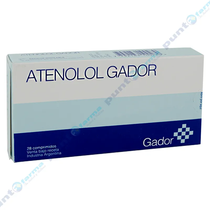 Atenolol Gador 100mg - Contiene 28 comprimidos.