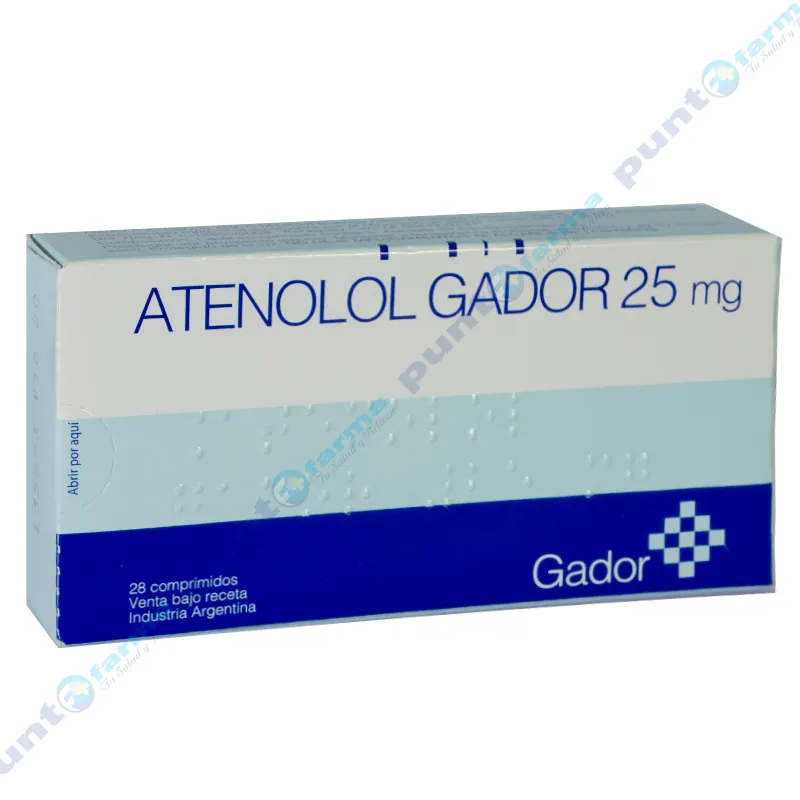 Atenolol Gador 25mg - Caja de 28 comprimidos