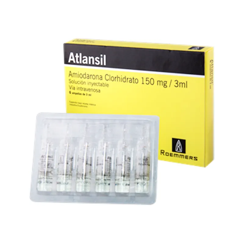 Atlansil Amiodarona Clorhidrato 150 mg Solución Inyectable - Cont. 6 ...