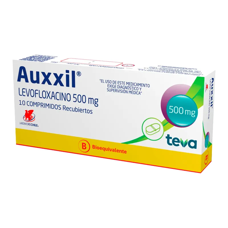 Auxxil Levofloxacino 500 mg - Cont. 10 comprimidos