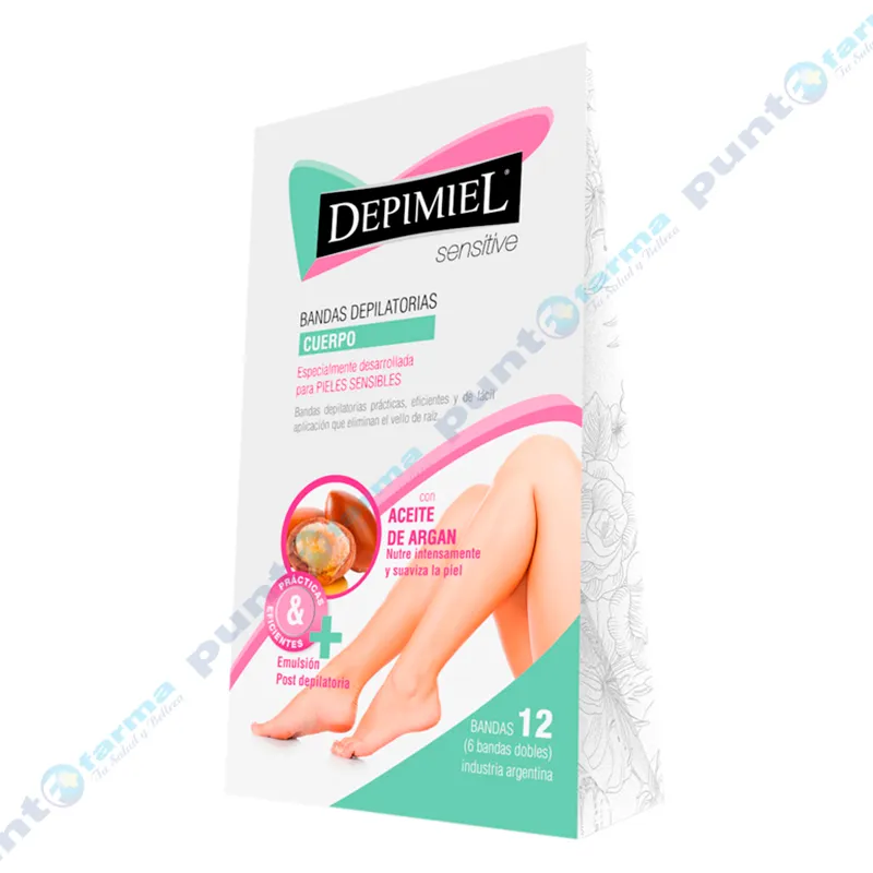 Bandas Depilatorias Cuerpo Depimiel - Cont. 12 bandas