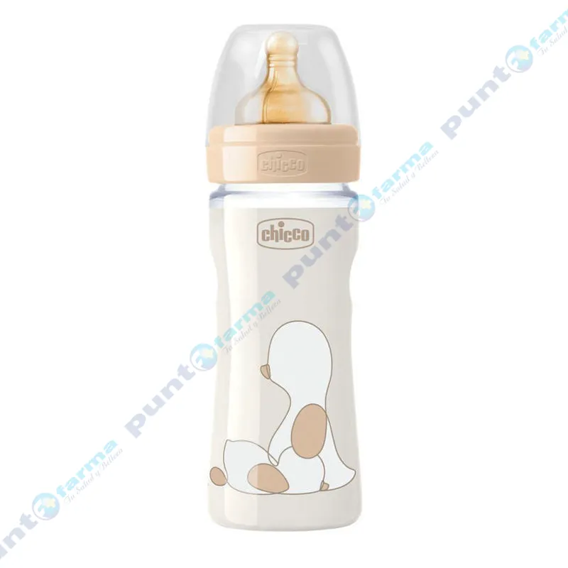 Biberón Touch Vidrio Neutro Flujo Normal 2M+ Chicco - Cont.240 mL