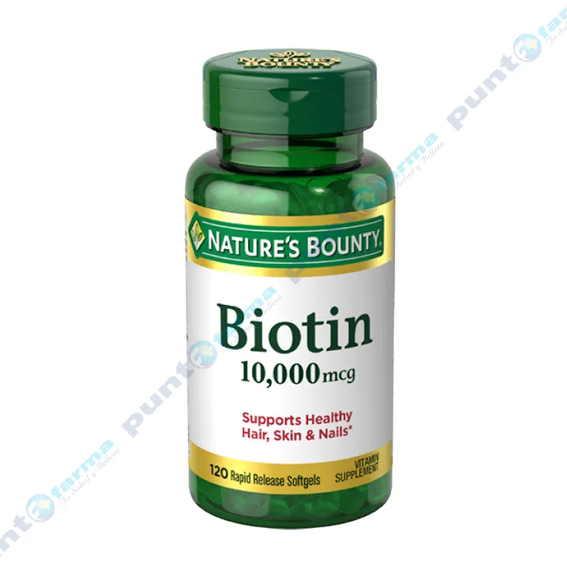 Biotin 10000mg Natures Bounty - Cont 120 cápsulas