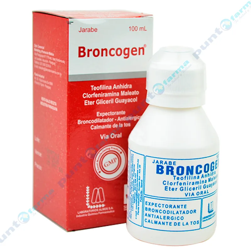 Broncogen Teofilina Anhidra - Jarabe de 100mL