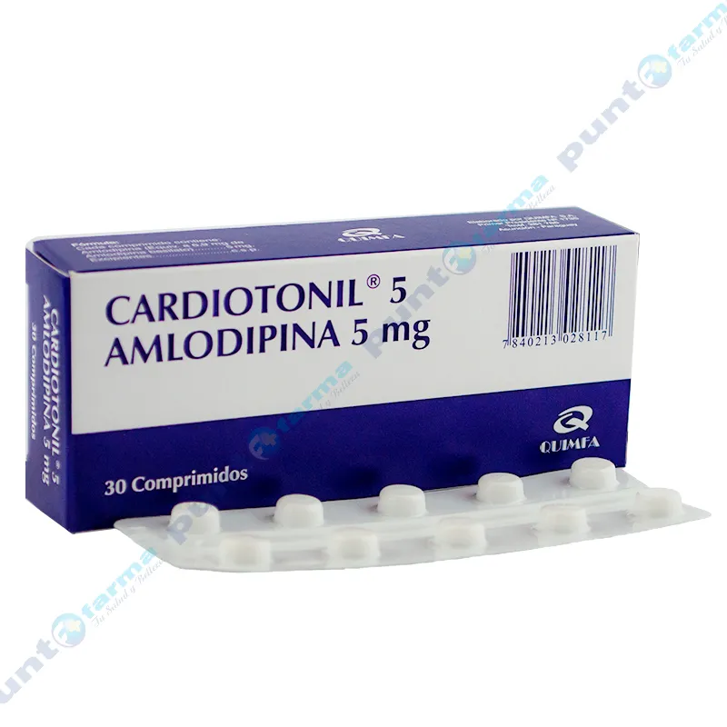 CARDIOTONIL® 5 Amlodopina 5mg - Caja de 30 comprimidos