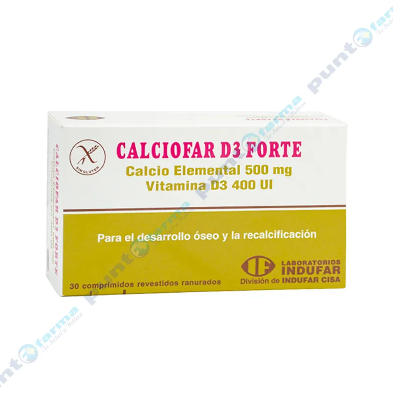 Calciofar D3 Forte - Contiene 30 Compimidos.