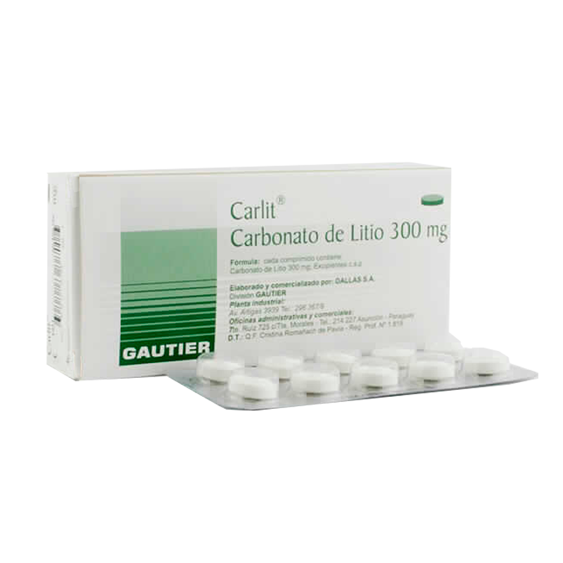 Continental Molde Atar Carlit Carbonato de Litio 300 mg - Caja de 40 comprimidos | Punto Farma