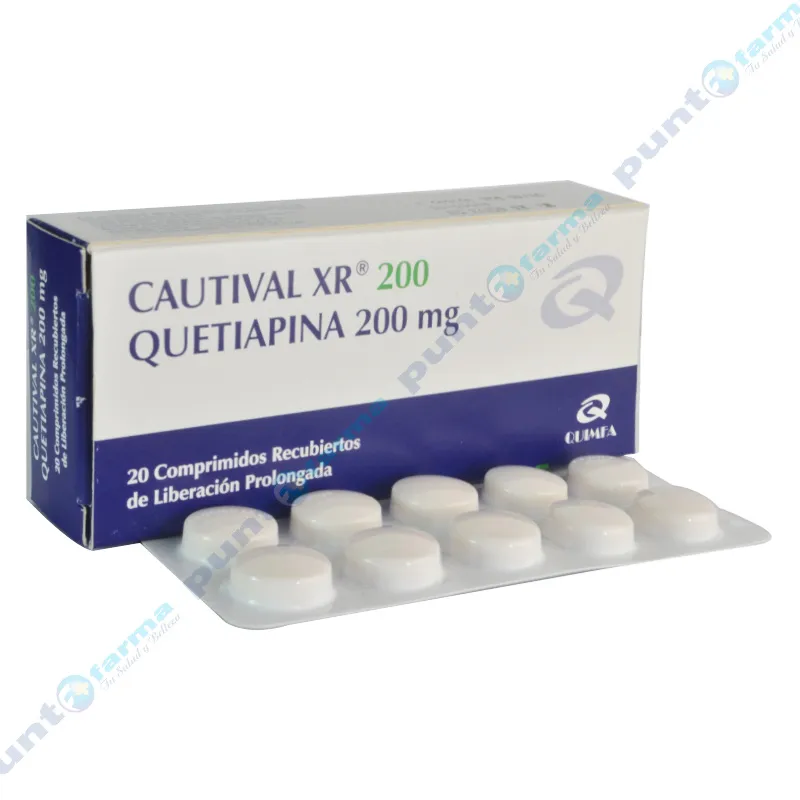 Cautival XR 200 Quetiapina 200 mg - Cont. 20 Comprimidos Recubiertos