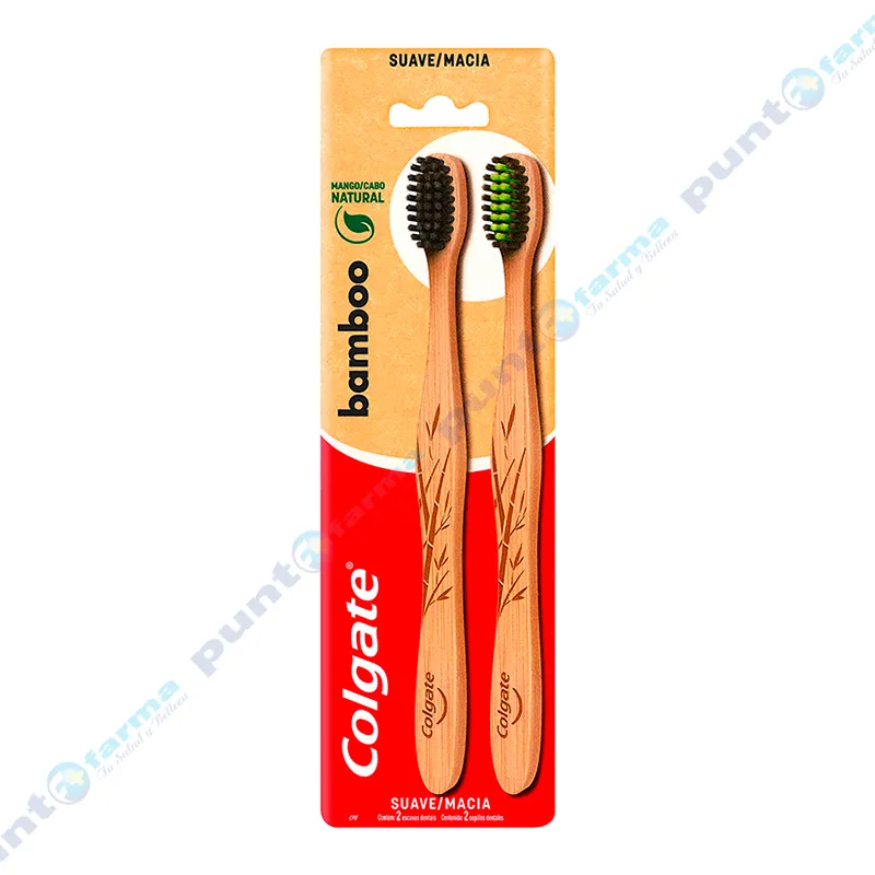 Cepillos Dentales Bamboo Colgate - Cont. 2 unidades