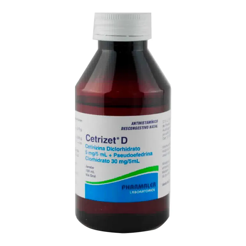Image miniatura de Cetrizet-D-Cetirizina-Diclorhidrato-5-mg-5mL-Pseudoefedrina-Clorhidrato-30-mg-5mL-Caja-en-jarabe-100mL-47546.webp