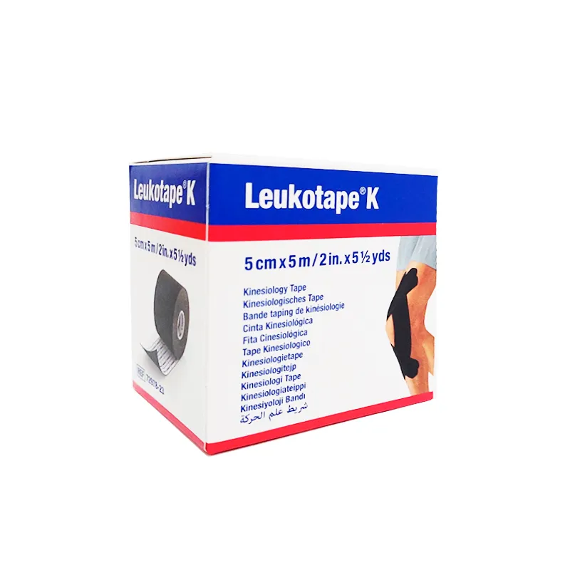 Cinta Kinesiologica Leukotape K Negro - 5cm x 5 m /2in.