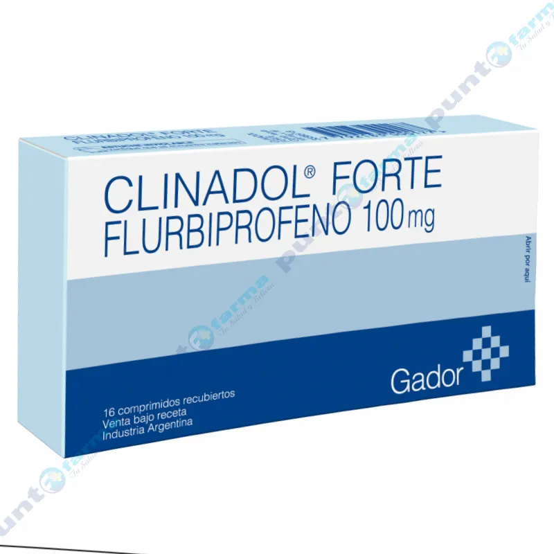 Clinadol Forte Flurbiprofeno 100 mg - Cont. 16 Comprimidos Recubiertos.