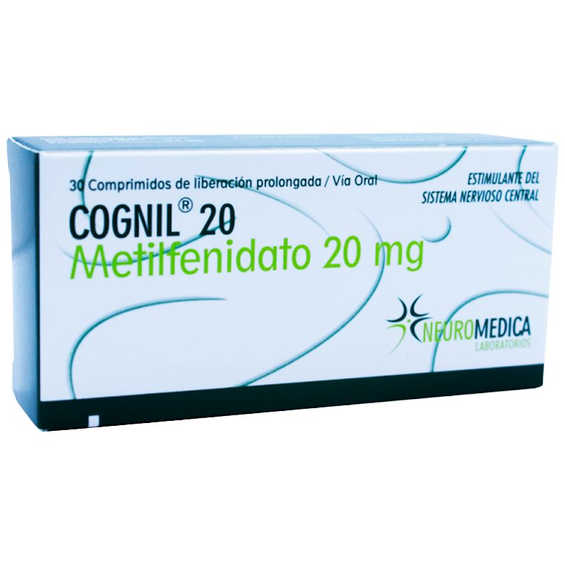 Cognil 20 Metilfenidato 20mg - Cont. 30 comprimidos de liberación  prolongada | Punto Farma