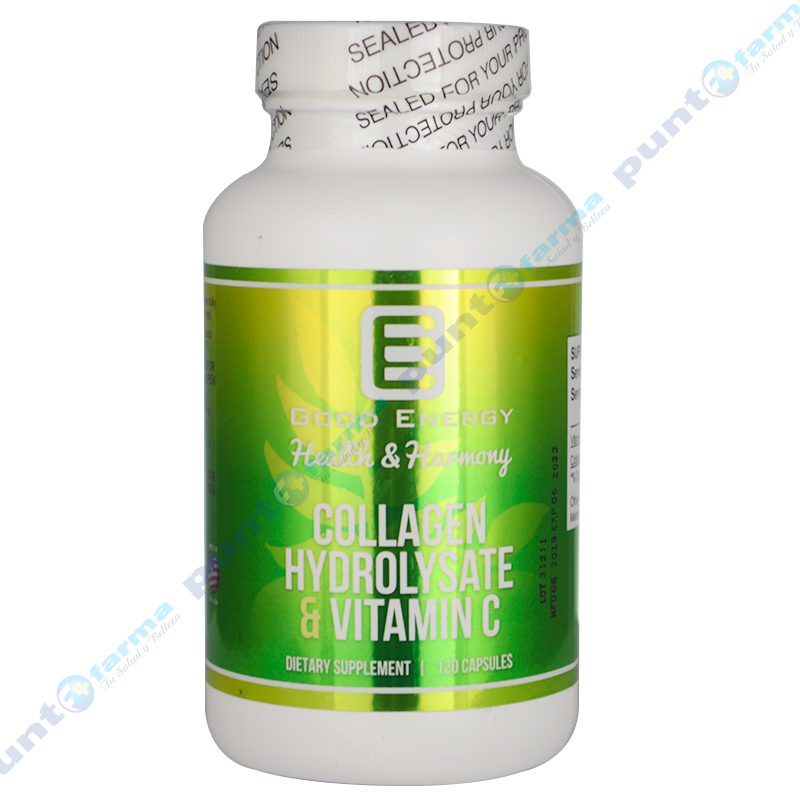 Collagen Hydrolysate & Vitamina C Good Energy  - Cont. 120 cápsulas