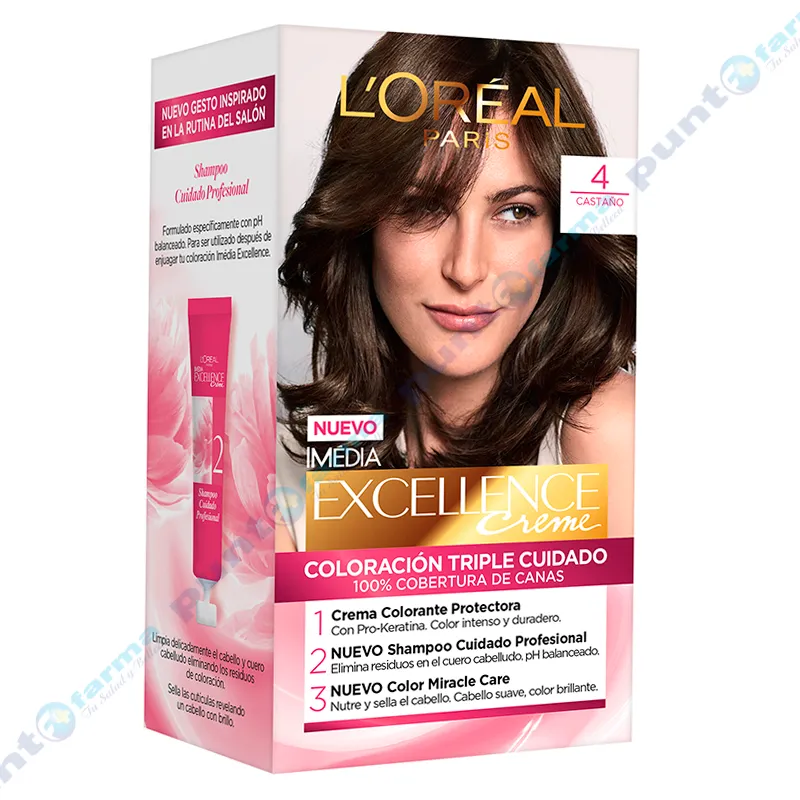 Coloración Excellence Creme Nro 4 L´oréal Paris