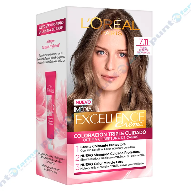 Coloración Excellence Creme Nro 7.11 L´oréal Paris