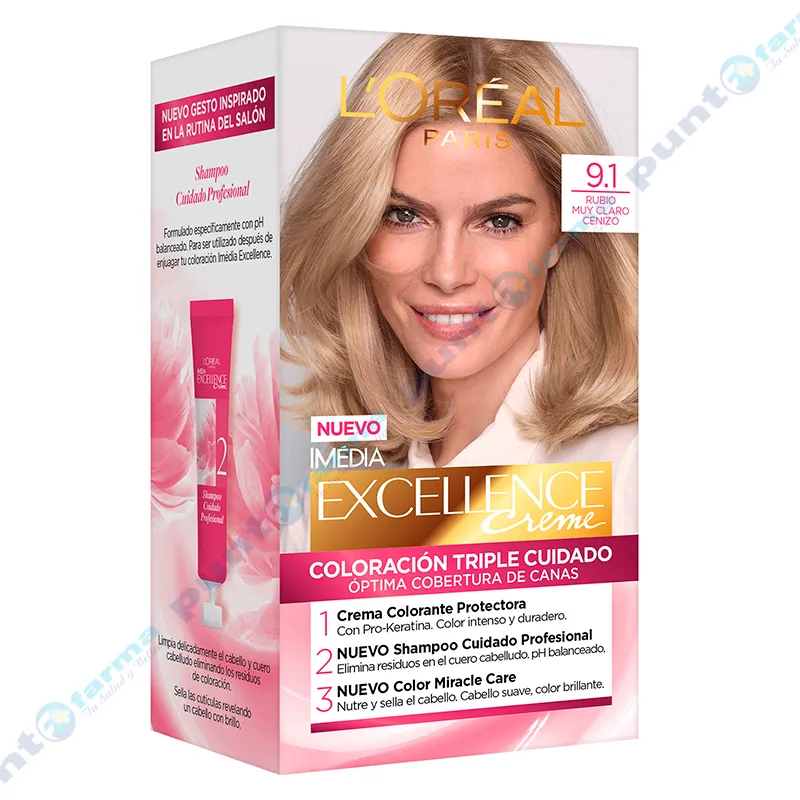 Coloración Excellence Creme Nro 9.1 L´oréal Paris