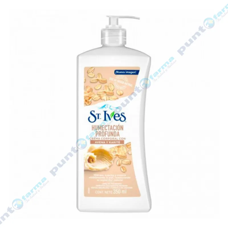 Crema Corporal Humectación Profunda Avena y Karité St. Ives - 350 mL