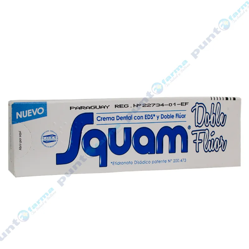 Crema Dental Doble Fluor Squam - 60 gr.