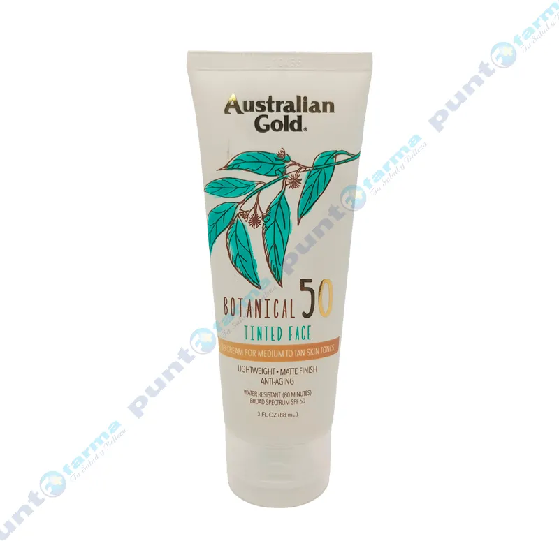 Crema Facial Tinted Facemedium Botical FPS 50 Australian Gold - 80 mL