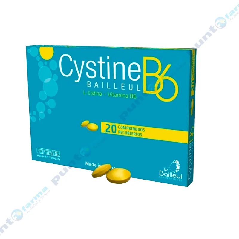 Cystine B6  L-cistina Vitamina B6 - Caja de 20 comprimidos recubiertos