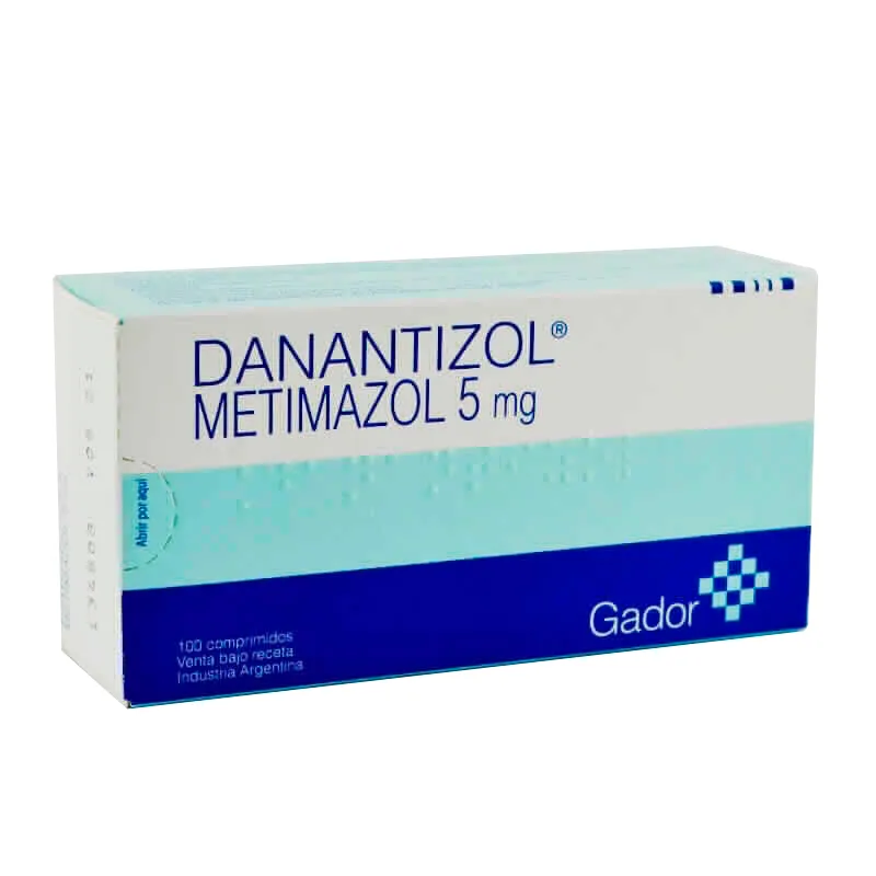 Danantizol 5 mg Metimazol - Contiene 100 comprimidos recubiertos.