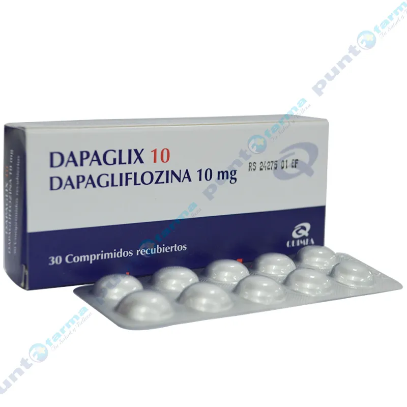 Dapaglix 10mg Dapagliflozina 10mg - Caja de 30 comprimidos recubiertos
