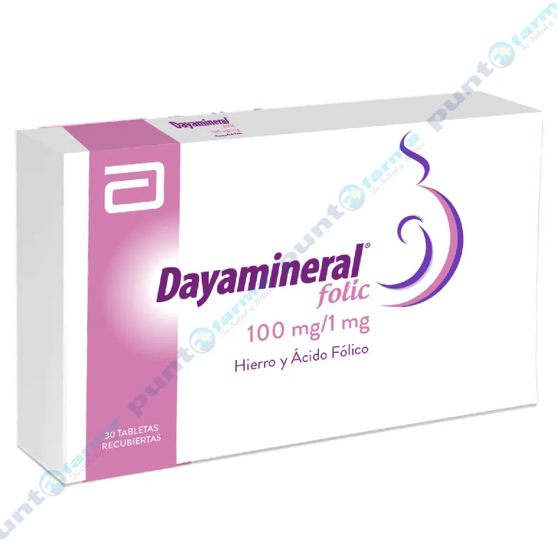 Dayamineral Folic Hierro Acido Folico - Caja de 30 comprimidos