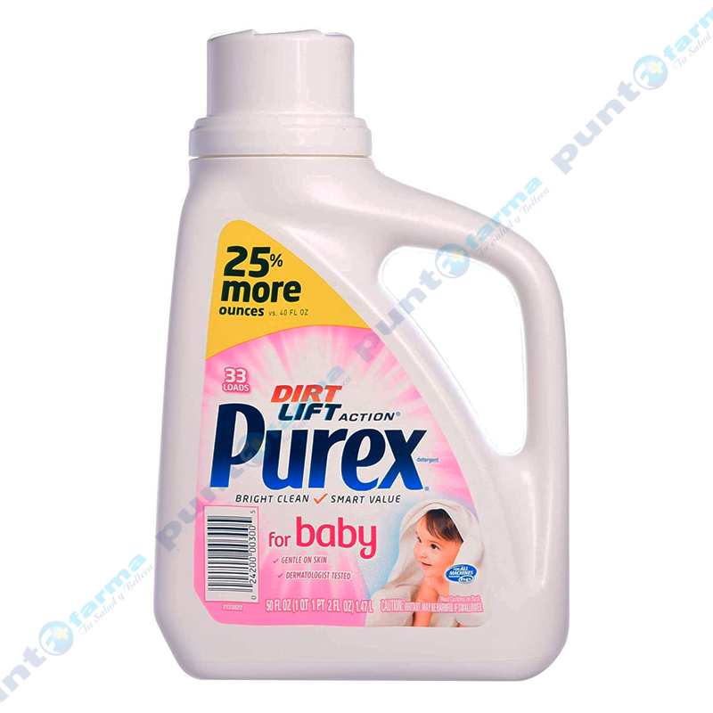 Se infla Desmañado defecto Detergentes para ropas de bebés Purex - 1,47L | Punto Farma