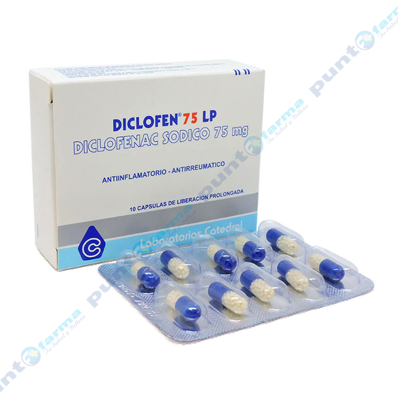 Quedateencasa Punto Farma Diclofen 75 L P Diclofenac Sodico 75 Mg Caja De 10 Capsulas