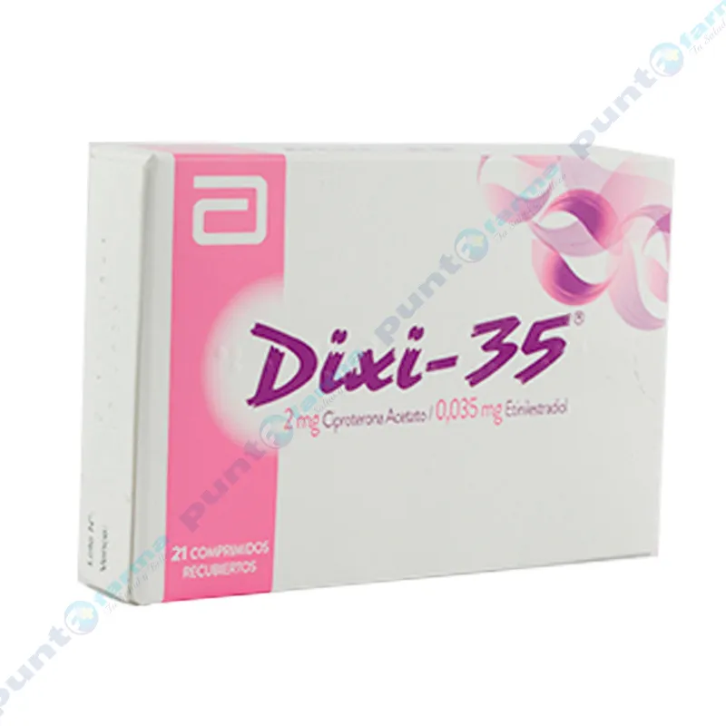 Dixi -35 Ciproterona Acetato 2 mg Etinilestradiol 0,035 mg - Caja de 21 Comprimidos
