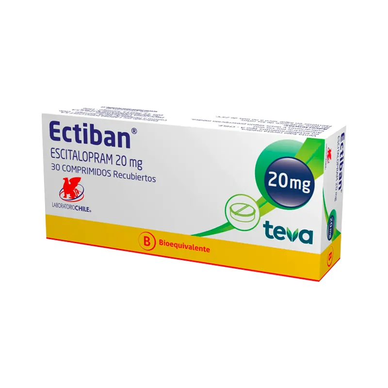 Ectiban Escitalopram 20 mg - Cont. 30 comprimidos recubiertos