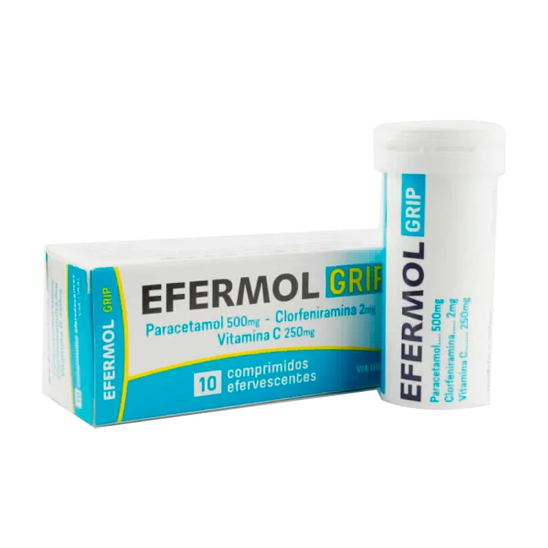 Efermol Grip - Caja de 10 comprimidos efervescentes