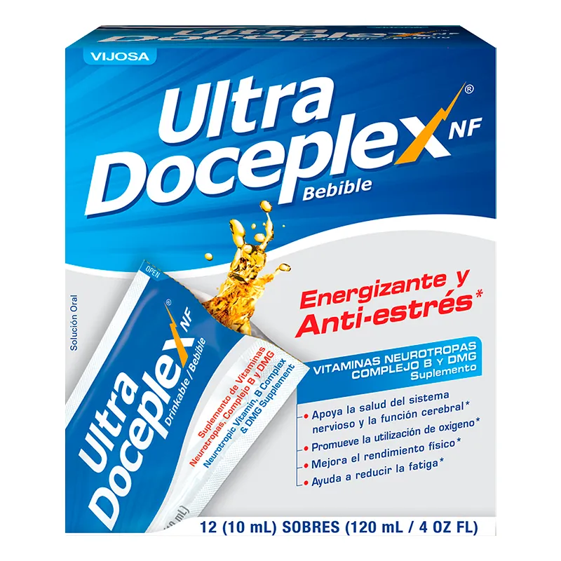 Energizante y Antiestrés Ultra Doceplex NF Bebible Vijosa - Solucion Oral Cont. 12 sobres de 10mL