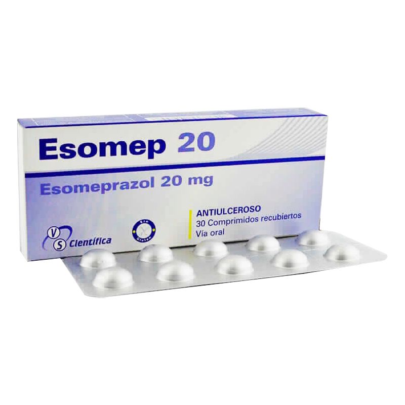 Esomep 20 esomeprazol 20mg Caja de