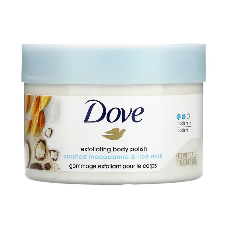 Exfoliante Corporal Macadamia y Leche de Arroz Dove - Cont.298 g