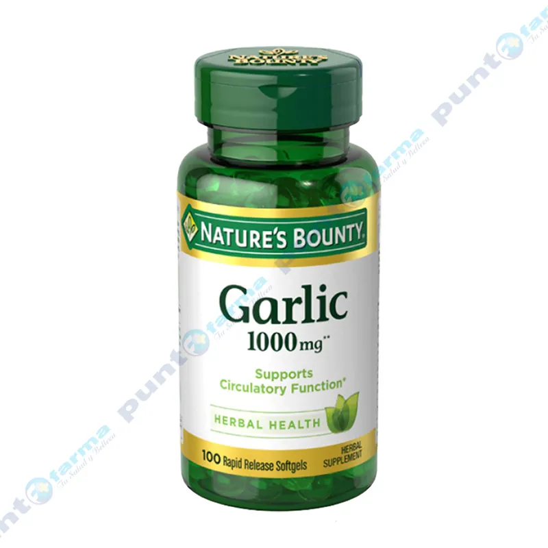 Extracto de Ajo Garlic Extract 1000mg Natures Bounty - Cont 100 cápsulas