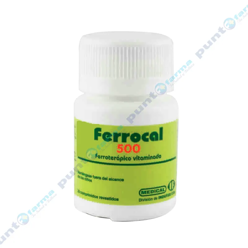 Ferrocal 500 -  Cont. 20 comprimidos revestidos.