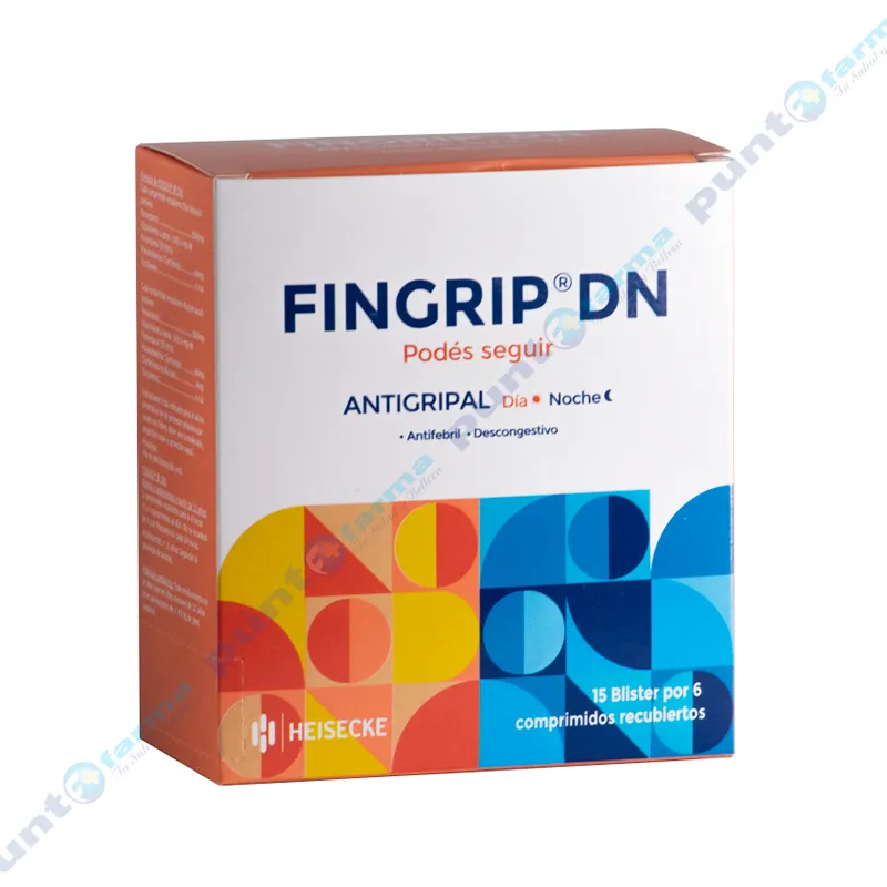 Fingrip DN Exhibidor - Caja de 15 Blister por 6 comprimidos recubiertos