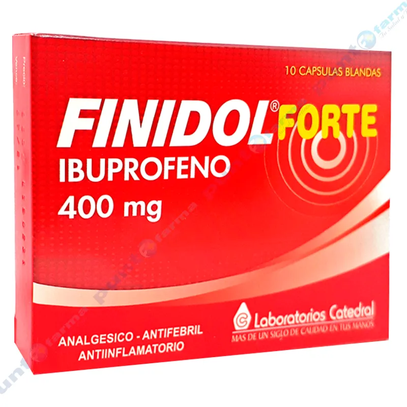 Finidol Forte Ibuprofeno 400 mg - Caja de 10 Cápsulas Blandas
