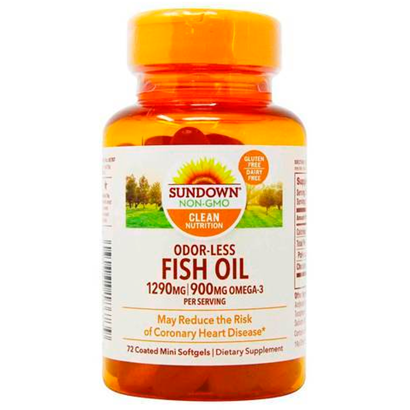 Fish Oil Omega 3 Sundown 60 cápsulas gelatinosas Punto Farma