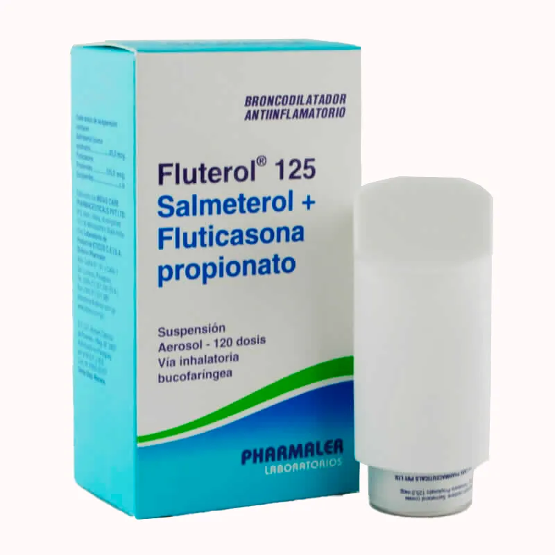 Fluterol 125 Salmeterol + Fluticasona Propionato -  Suspensión  Aerosol 120 Dosis Vía Inhalatoria.