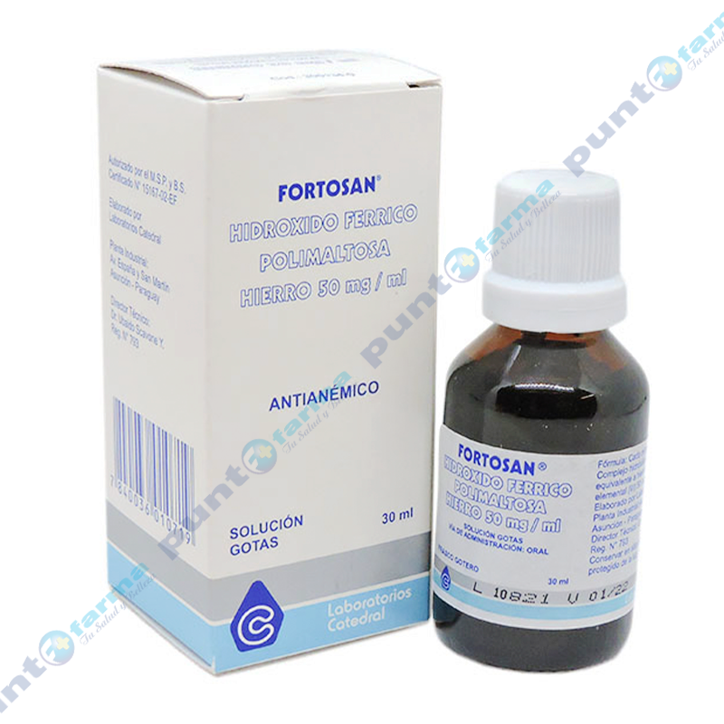 Fortosan Hidroxido Ferrico Solucion Gotas Cont. 30 mL Punto Farma