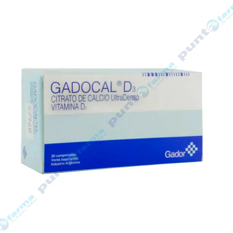 Gadocal D3 Citrato de Calcio UltraDenso Vitamina D3 - Caja de 30 comprimidos