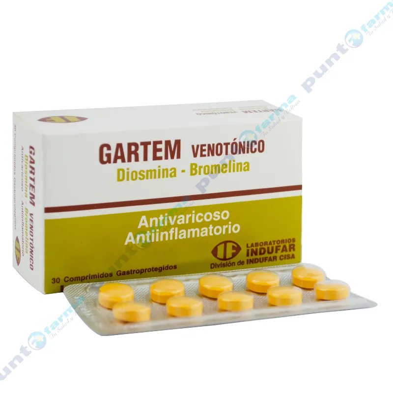 Gartem Venotónico - Caja de 30 comprimidos gastroprotejidos