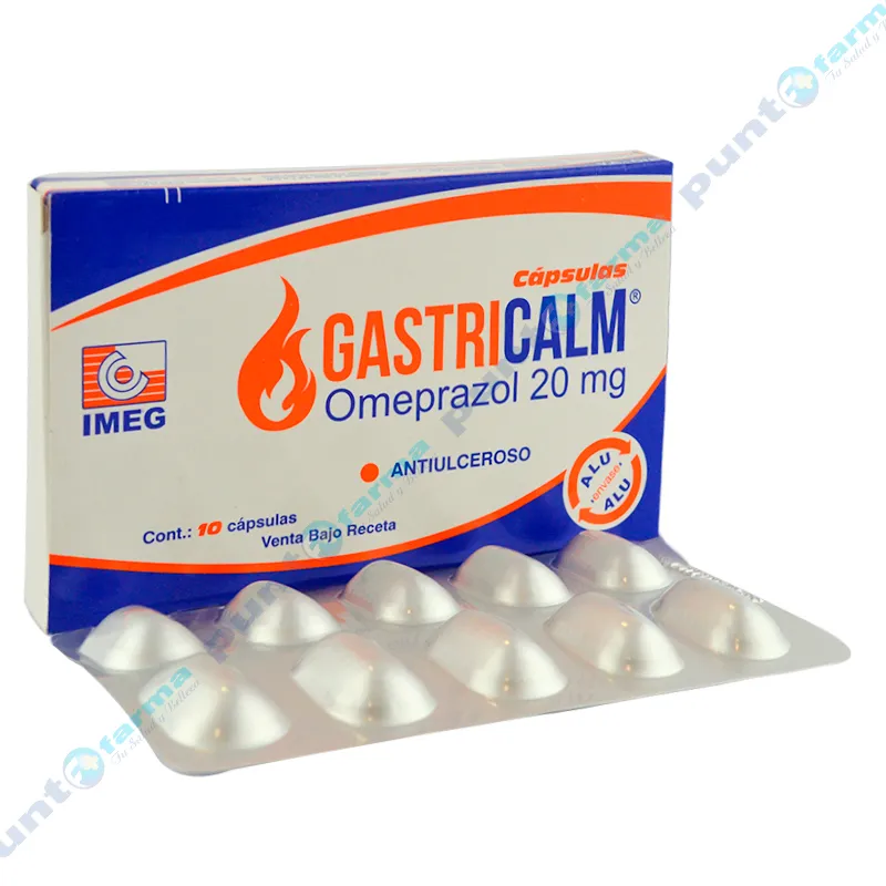 Gastricalm Omeprazol 20mg - Cont. 10 cápsulas