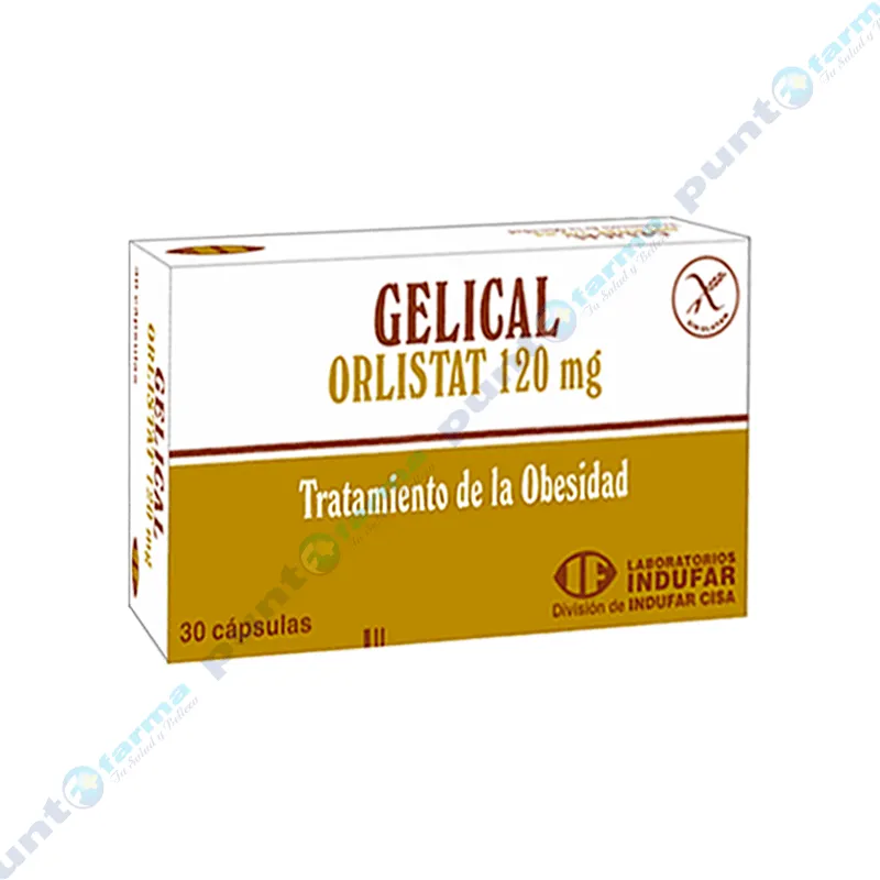 Gelical Orlistat 120 mg  - Caja de 30 cápsulas