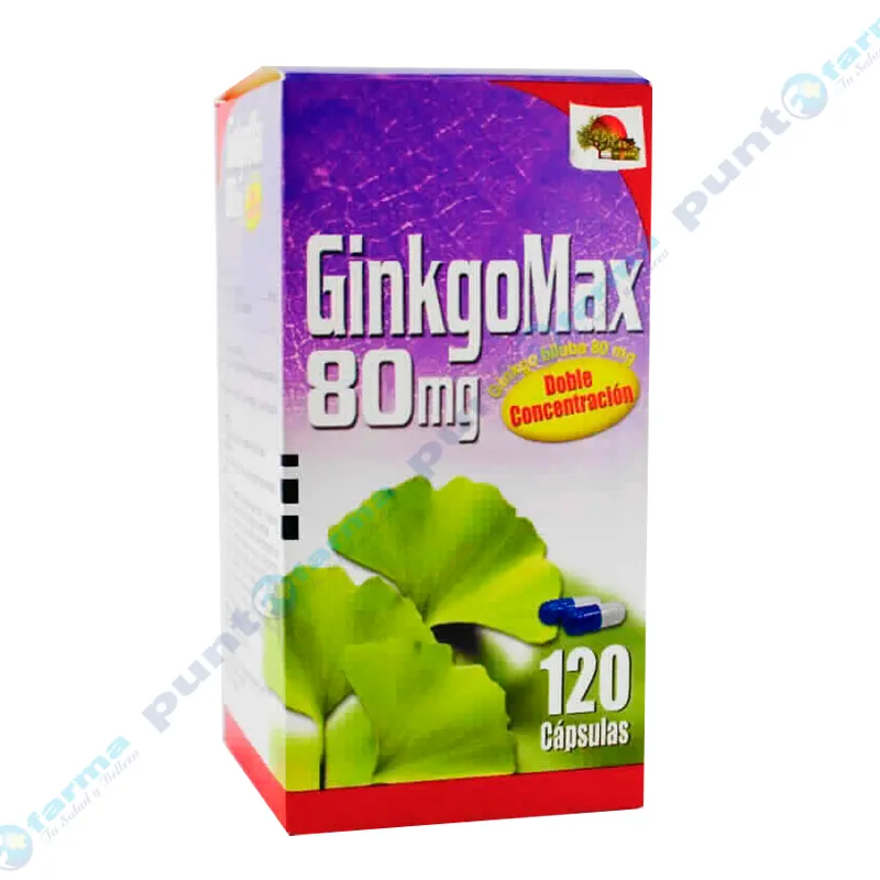 GingoMax 80 mg Doble concentración - Caja de 120 cápsulas