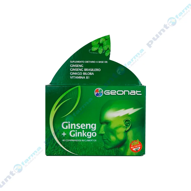 Ginseng + Ginkgo Geonat - Caja de 40 comprimidos recubiertos